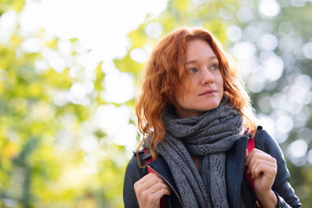 istock Young woman out walking in nature 1192139133