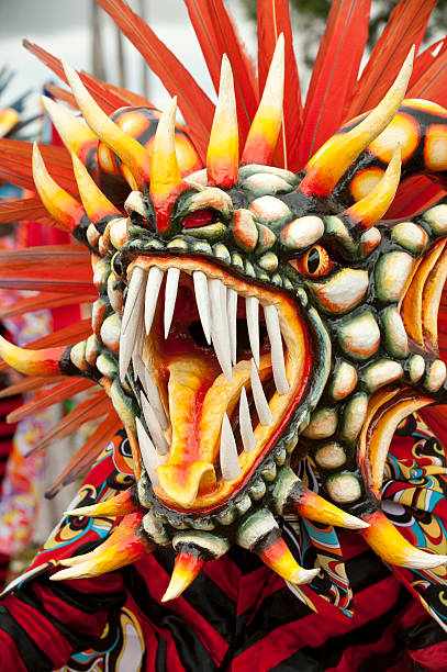 Devil mask at Corpus Christi festival,  Los santos village, Los Santos province, Panamá, Central America