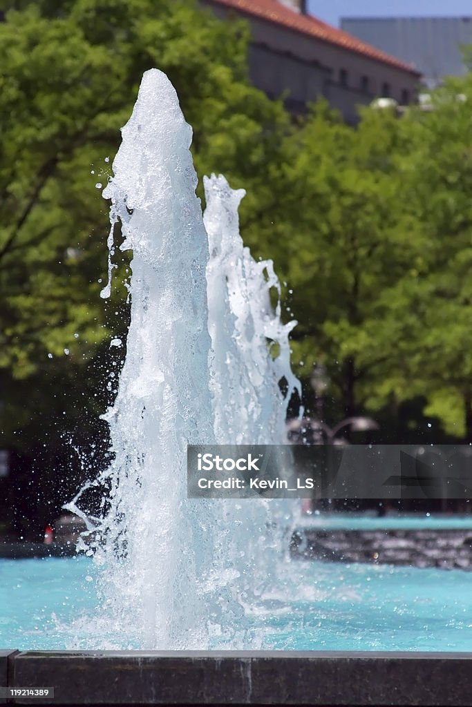 Spouting Fountain  Blue Stock Photo