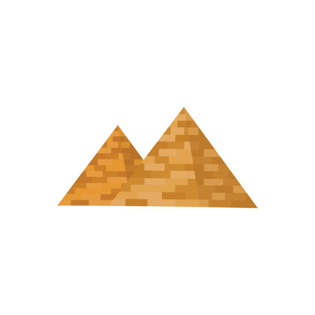 istock Egyptian pyramids icon, historical and tourist concept of Egypt. 1192144404