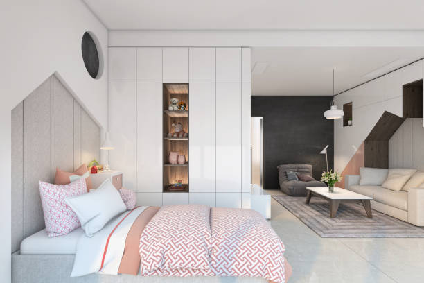 istock Modern kids bedroom interior 1192145022