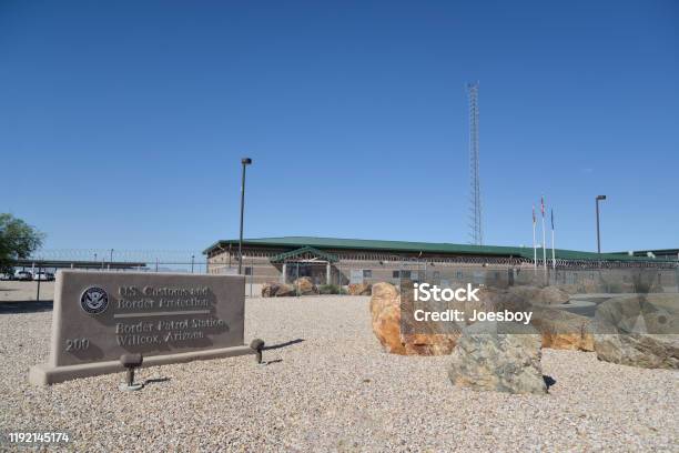 Us Customs And Birder Protection Station Stock Photo - Download Image Now - Detention Center, Emigration and Immigration, Antenna - Aerial