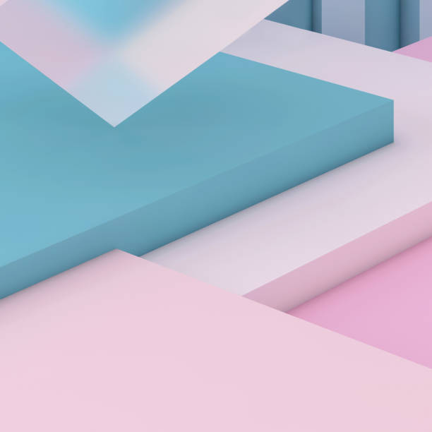 istock Abstract geometric composition with vibrant colors 1192145213