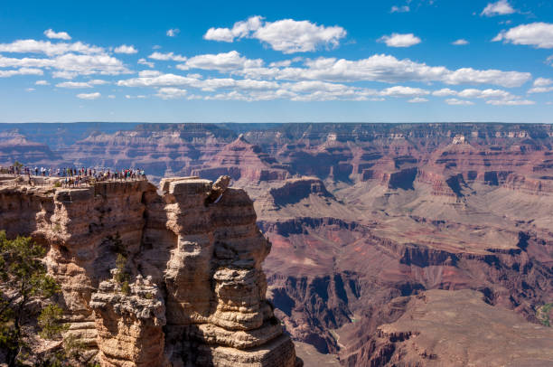 Cliffs of Mather Point in Grand Canyon National Park, Arizona USA stock photo