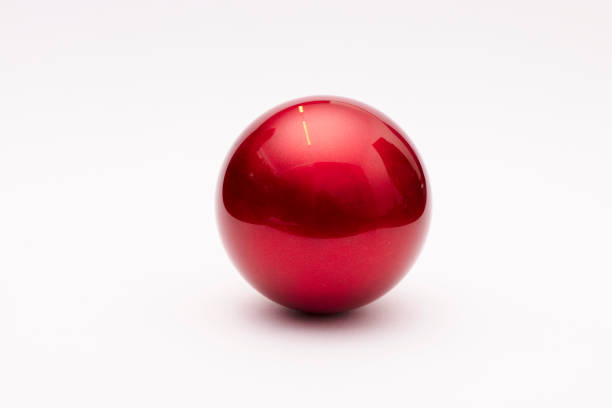istock Red Christmas Bauble On White Background 1192150249