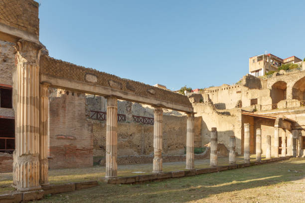 istock Palaestra  in ancient Ercolano (Herculaneum) city ruins 1192150983