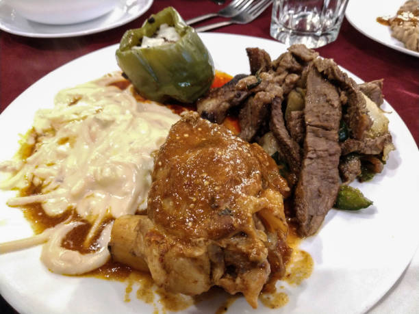 istock Pork chamorro, beef,  vegetables and pasta 1192153887
