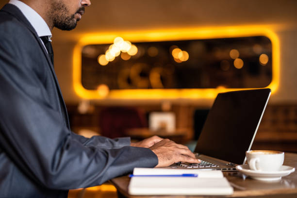 istock Hand close up typing on laptop. 1192155451
