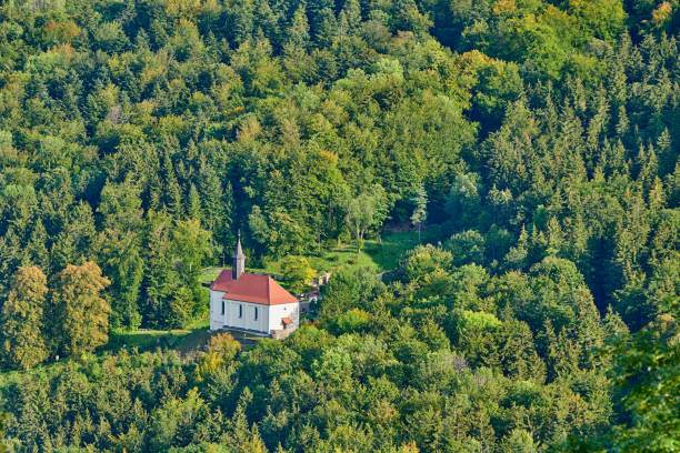 Maria Zell chapel near Castle Hohenzollern in Hechingen, Baden-Wuerttemberg, Germany