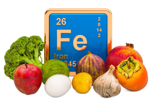 istock Foods Highest in Iron, 3D rendering isolated on white background 1192158671