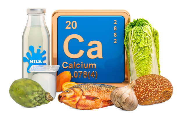 istock Foods Highest in Calcium, 3D rendering isolated on white background 1192158677