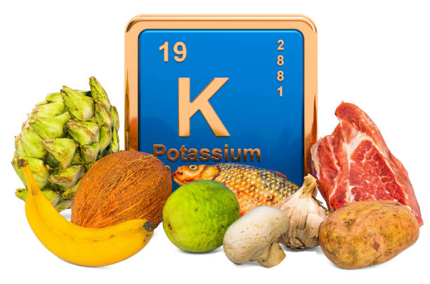 istock Foods Highest in Potassium, 3D rendering isolated on white background 1192158712