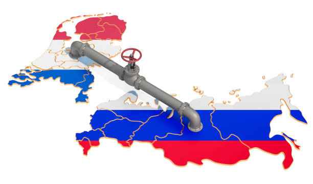 istock Russia-Netherlands gas pipeline, 3D rendering isolated on white background 1192158724