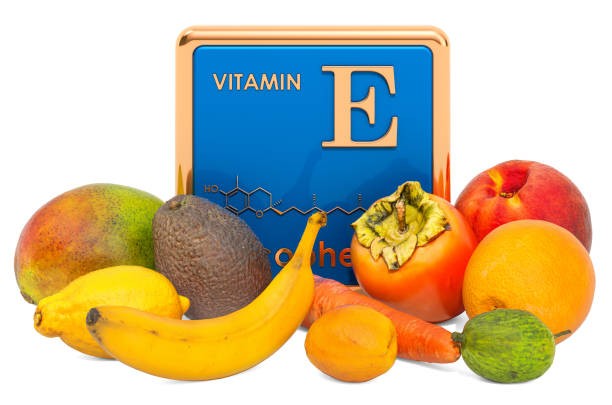 istock Foods Highest in vitamin E, 3D rendering isolated on white background 1192158737