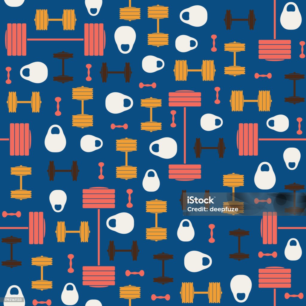 Weight Lifting Pattern Weightlifting Seamless Pattern Stock Illustration - Download Image Now ...