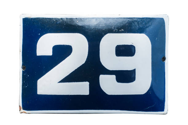 istock Weathered enameled plate number 29 1192161323