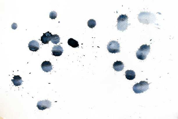 Abstract black and white watercolor light painted background or texture.