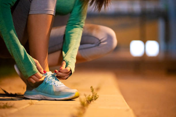istock Fastening those laces for a safe run 1192164234