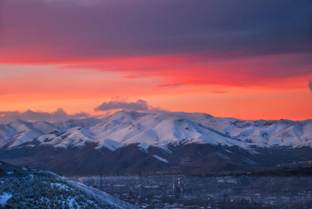 istock Beautiful sunset landscape with mountains, Armenia 1192165885