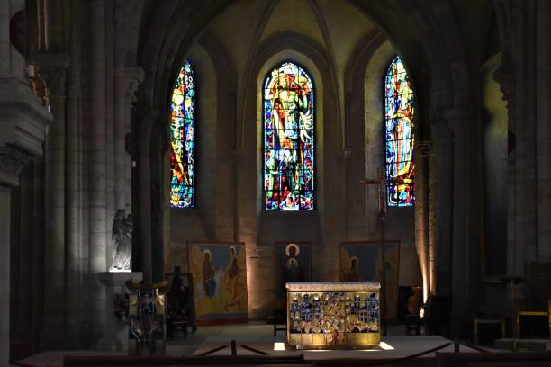 istock Church with Stain glass windows 1192166110