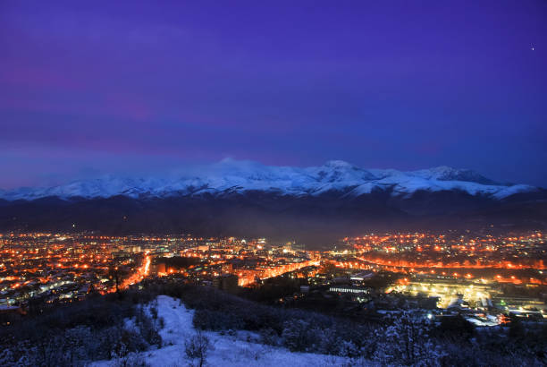 istock Winter sunset and evening in Vanadzor. 1192166920