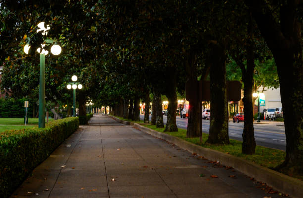 istock Empty Side Walk in Hot Springs Arkansas 1192169073