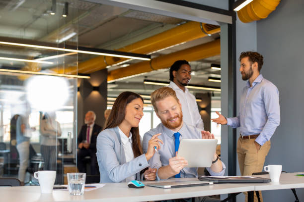 istock Business duo brainstorming the session. 1192177981
