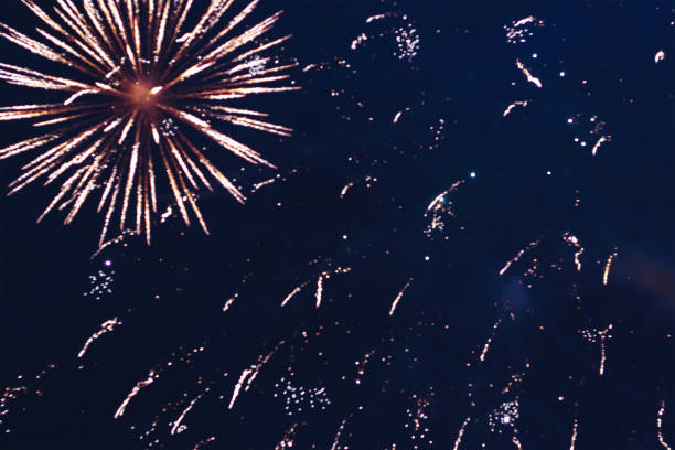 istock Inexpensive fireworks over the city sky 1192183068