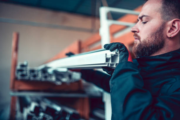 Male Worker Searching For The Right PVC Rod
