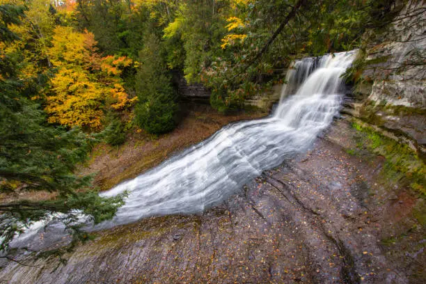 Laughing Whitefish Falls is a state scenic site in the Upper Peninsula of Michigan.