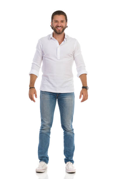 istock Casual Young Man Is Standing Relaxed And Smiling. Front View. 1192185811