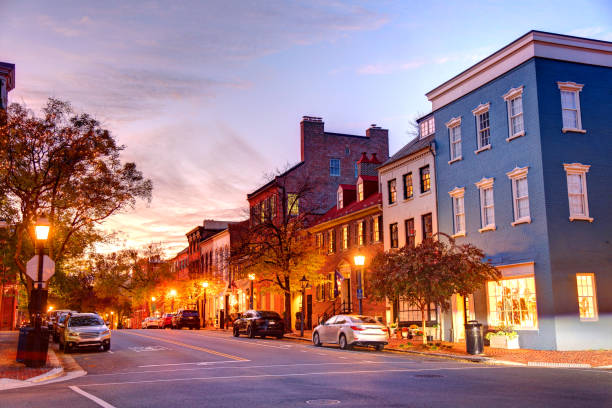 Old Town Alexandria, Virginia Alexandria is an independent city in the Commonwealth of Virginia in the United States. old town stock pictures, royalty-free photos & images