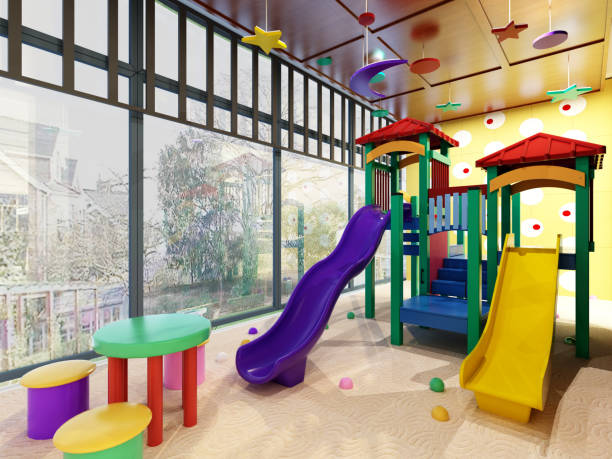 istock 3d render of kids school game room 1192188119