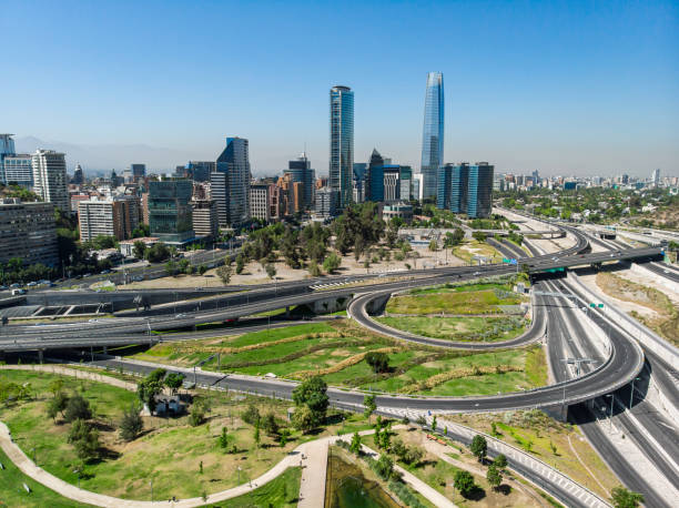 istock Santiago Financial District from Bicentenario Park 1192189902