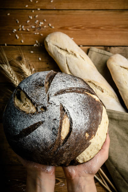 istock homemade bread with flour and grain 1192193401