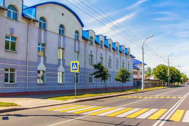 istock Street view in a small provincial Belarusian city. 1192193941