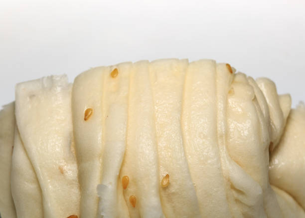 Man Tou, Soft and Hot Chinese steamed rolls closeup
