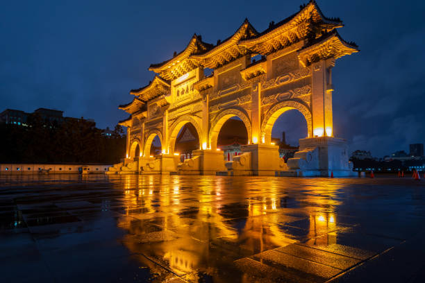 sala commemorativa chiang kai shek a taipei city, taiwan - national chiang kai shek memorial hall foto e immagini stock