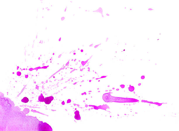 istock Pink watercolor abstract water with splashes on a white paper 1192199978