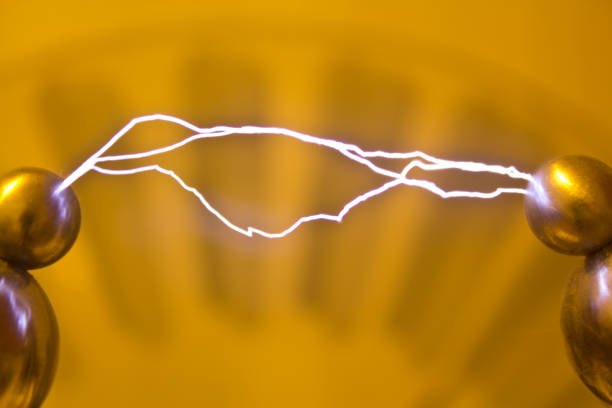 This artificially created by an spark discharge in the air. Is used to observe the phenomenon.