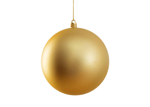 istock golden Christmas ball isolated on white background 1192210950