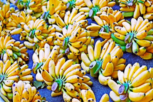 Banana on street vendor stall.
