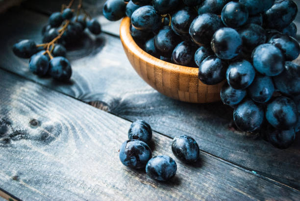 istock Bunch of black grapes 1192220675