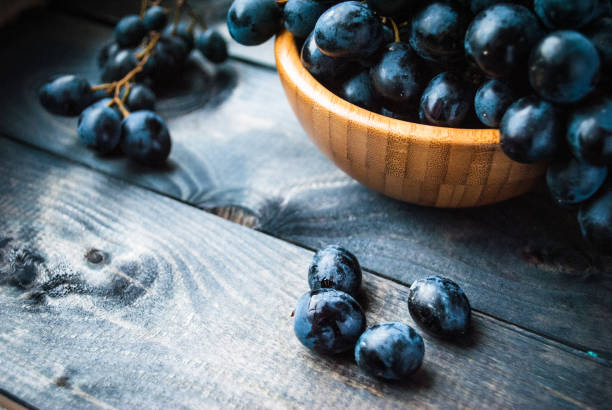 istock Bunch of black grapes 1192220871