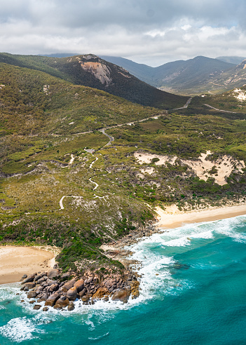 Aerial photograph of Australia, flight to Gippsland and Wilson's Promontory.