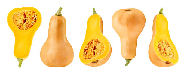 istock Butternut pumpkin and slice clipping path 1192221685