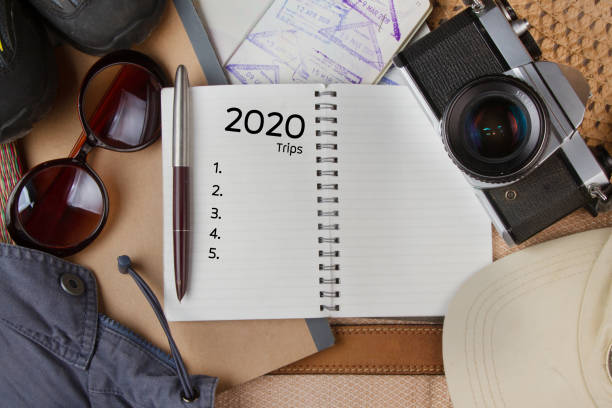 istock Travel list on new year 2020 1192222573