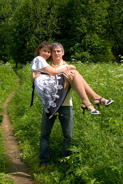 man following a young girl