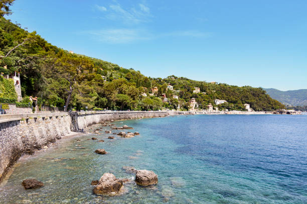 View of Santa Margherita Ligure A beautiful view of a little costal town in Italy santa margherita ligure italy stock pictures, royalty-free photos & images