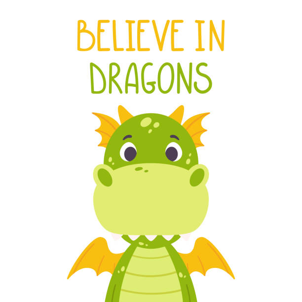 ilustrações, clipart, desenhos animados e ícones de dragão dos desenhos animados bonito. - scandic
